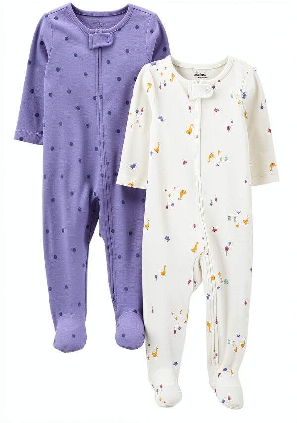 Carters Baby Girls Cotton Sleep Play Outfits 2 Pack-0
