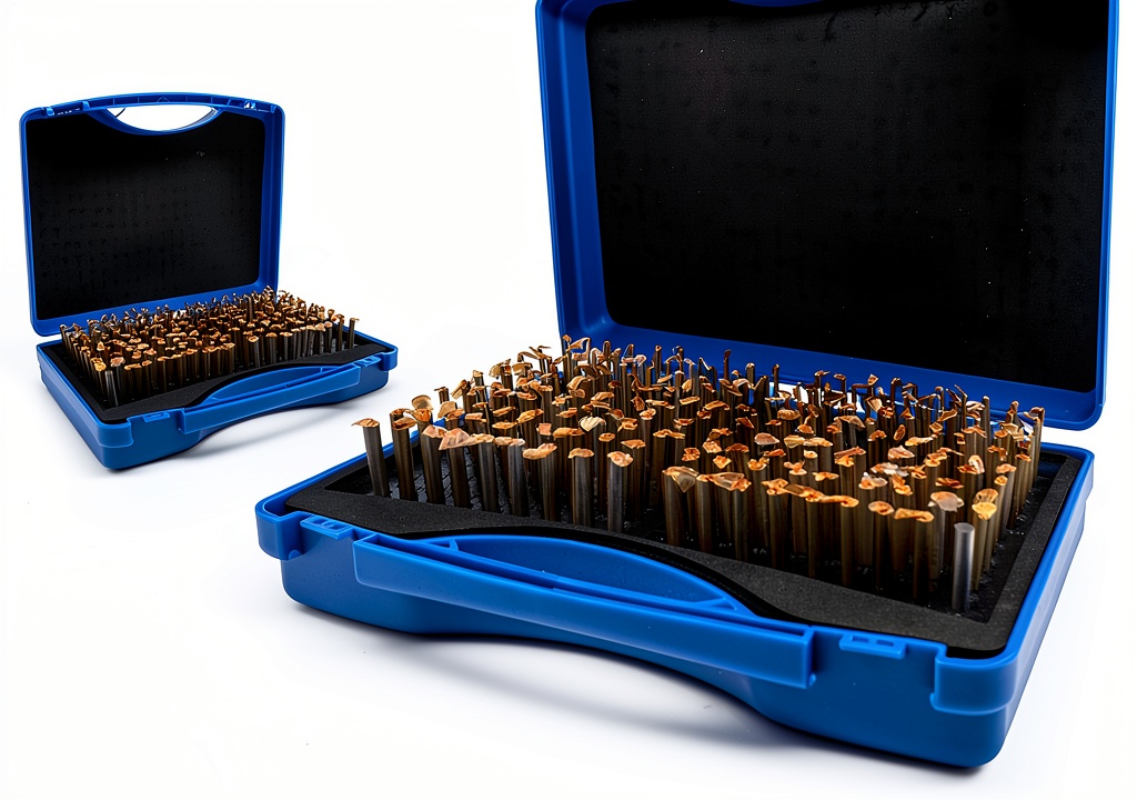 'LLDSIMEX pin gauge set displayed in protective case'