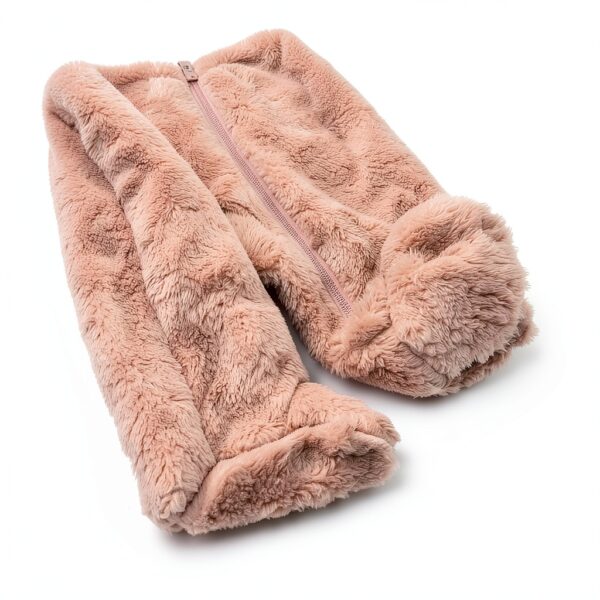 Baby Girls Fleece Romper Jumpsuit with Bear Ears Cozy Winter-5