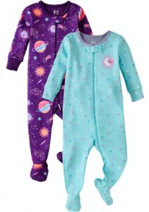 Baby Girls Cotton Footed Pajamas The Childrens Place Snug-0