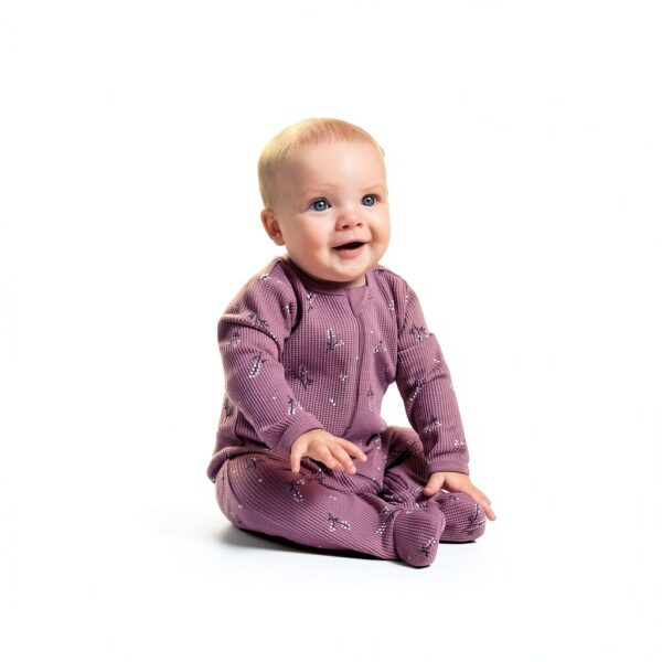 Baby Girls Sleep N Play Soft Mini Waffle Modern Moments-5