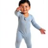 Bab Gender Neutral Baby Pajamas Dual Zipper Stretchable-3