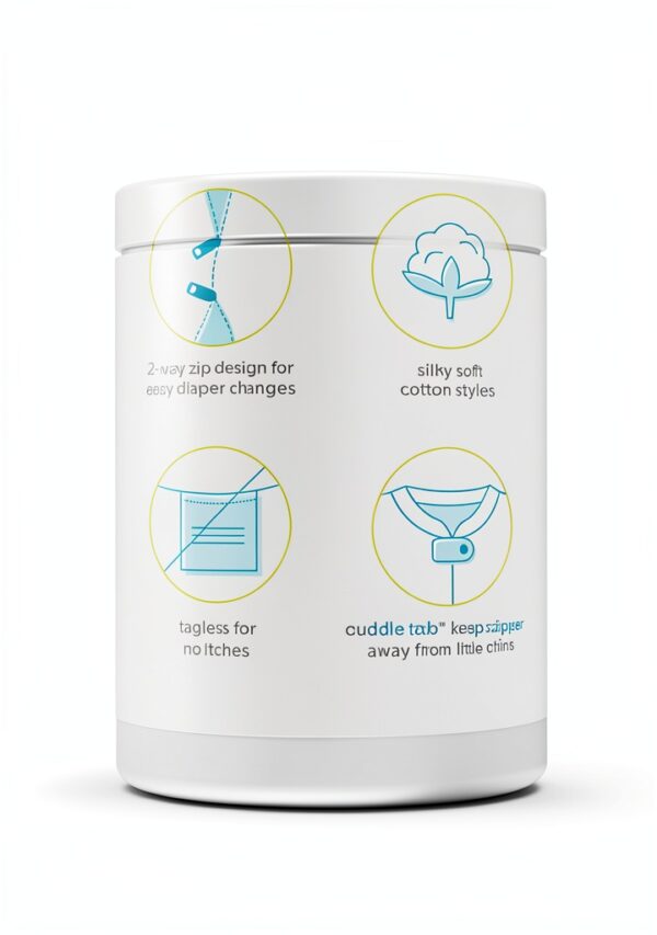 Carters Baby Footie Pajamas Soft Neutral Colors Safety Chin-6