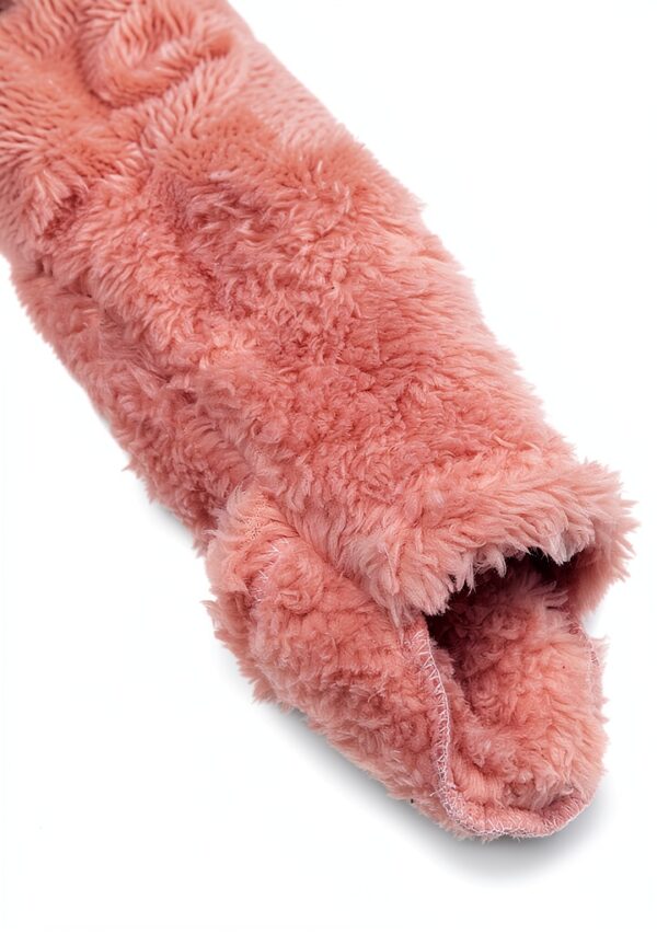 Baby Girls Fleece Romper Jumpsuit with Bear Ears Cozy Winter-4