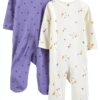 Carters Baby Girls Cotton Sleep Play Outfits 2 Pack-1