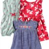 Carters Baby Girls Romper Set Soft Fabric Fun Prints-0