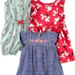 Carters Baby Girls Romper Set Soft Fabric Fun Prints-0
