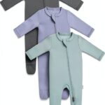 Bab Gender Neutral Baby Pajamas Dual Zipper Stretchable-0
