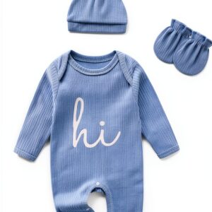 Jomixa Newborn Romper Soft Fabric Unisex Coming Home Outfit-0
