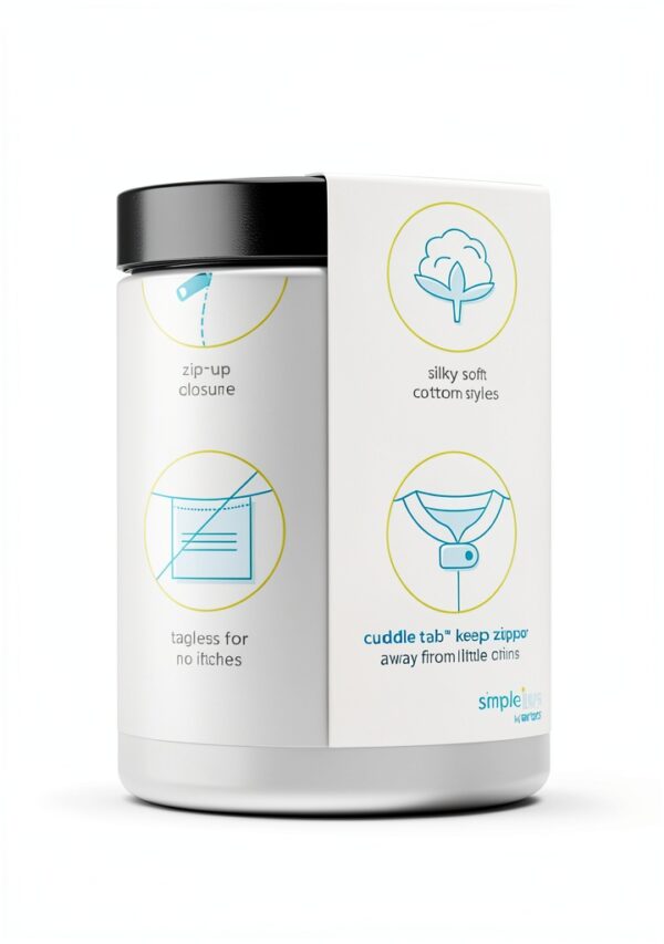 Carters Baby Footie Pajamas Soft Neutral Colors Safety Chin-4