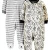 Carters Baby Footie Pajamas Fleece Zipper Unisex-0