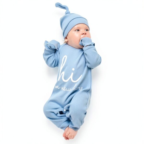 Jomixa Newborn Romper Soft Fabric Unisex Coming Home Outfit-2