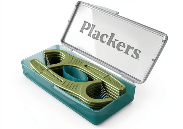 Plackers Mint Dental Floss Picks 12 Count Travel Pack Refillable-1
