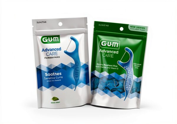 GUM Dental Floss Picks Advanced Care 888RQ15 Mint Compact Cleaner-1