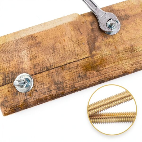 Brass Fully Threaded Rod M4x0.7mm 120mm 2pcs with Hex Nuts by uxcell-5