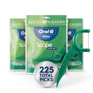Oral-B Glide Mint Dental Floss Picks Long Lasting Scope Flavor 3 Pack-0