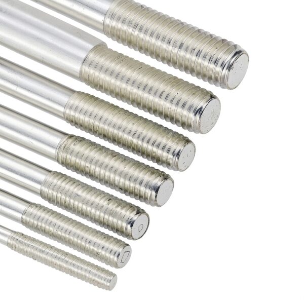 MECCANIXITY M5x30mm Ended Stud Screws 304 Stainless Steel with Nuts-4