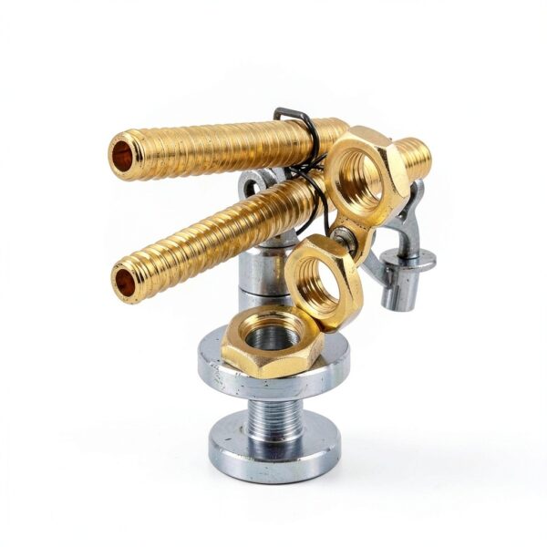 Brass Fully Threaded Rod M4x0.7mm 120mm 2pcs with Hex Nuts by uxcell-6