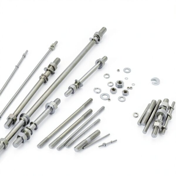 MECCANIXITY M5x30mm Ended Stud Screws 304 Stainless Steel with Nuts-5