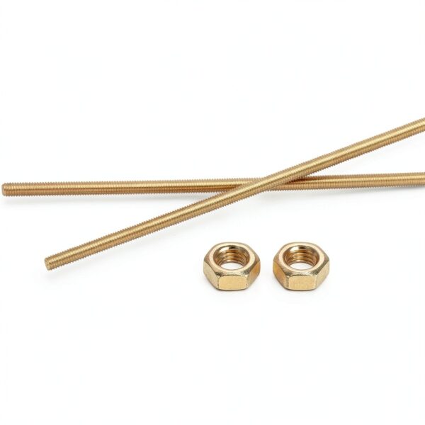 Brass Fully Threaded Rod M4x0.7mm 120mm 2pcs with Hex Nuts by uxcell-1