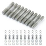 MECCANIXITY M5x30mm Ended Stud Screws 304 Stainless Steel with Nuts-0