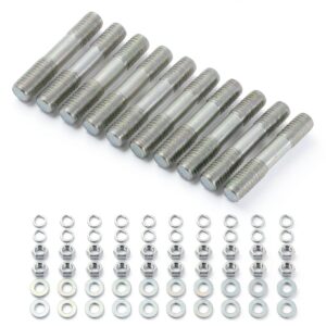 MECCANIXITY M5x30mm Ended Stud Screws 304 Stainless Steel with Nuts-0